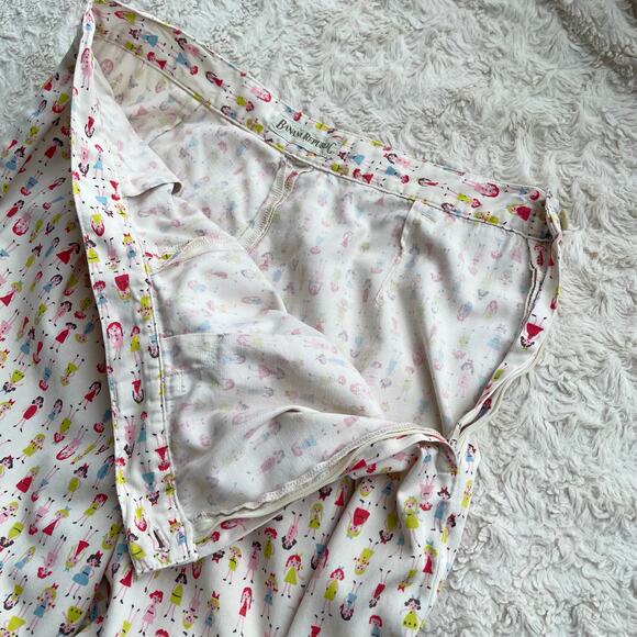 Vintage 80s 90s Banana Republic girl doll print trouser pants high rise cotton L - Picture 8 of 15